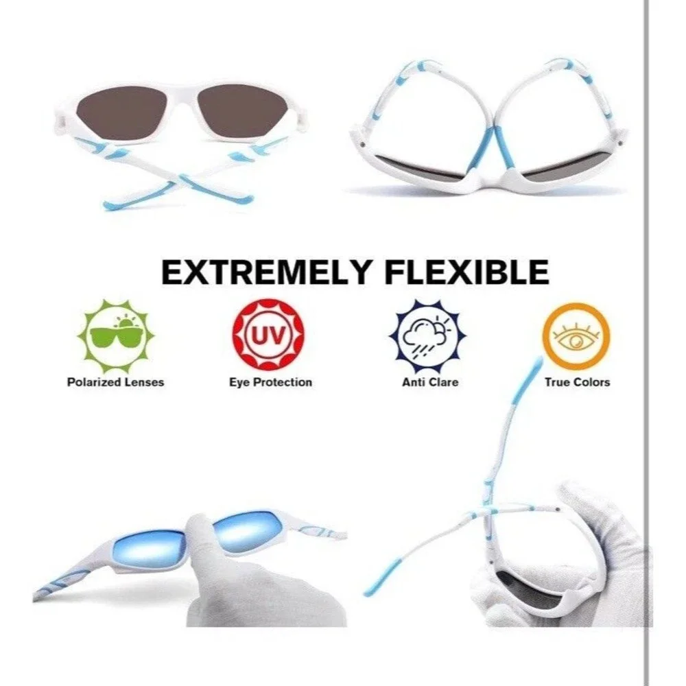 Pro Acme TR90 Unbreakable Polarized Sports Sunglasses for Boys & Girls 3/12Years